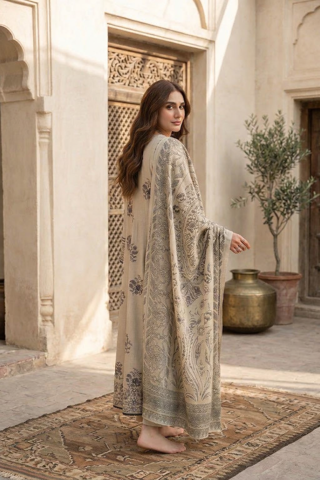 Sahara Grace – Printed Stitched 3PC l MG004