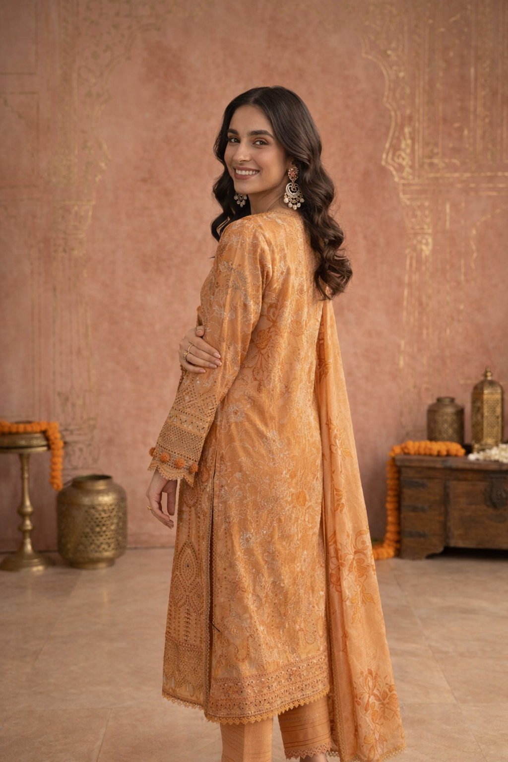 Amber Luxe  - Stitched 3PC Suit l ML031