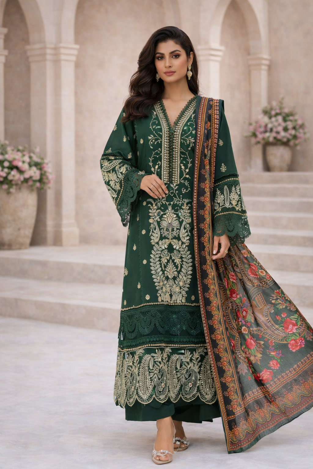 Gulzar Emerald – Luxury Stitched 3PC | ML020