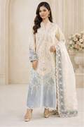 Ivory Celeste Lace – Luxury Stitched Embroidered 3PC l ML030