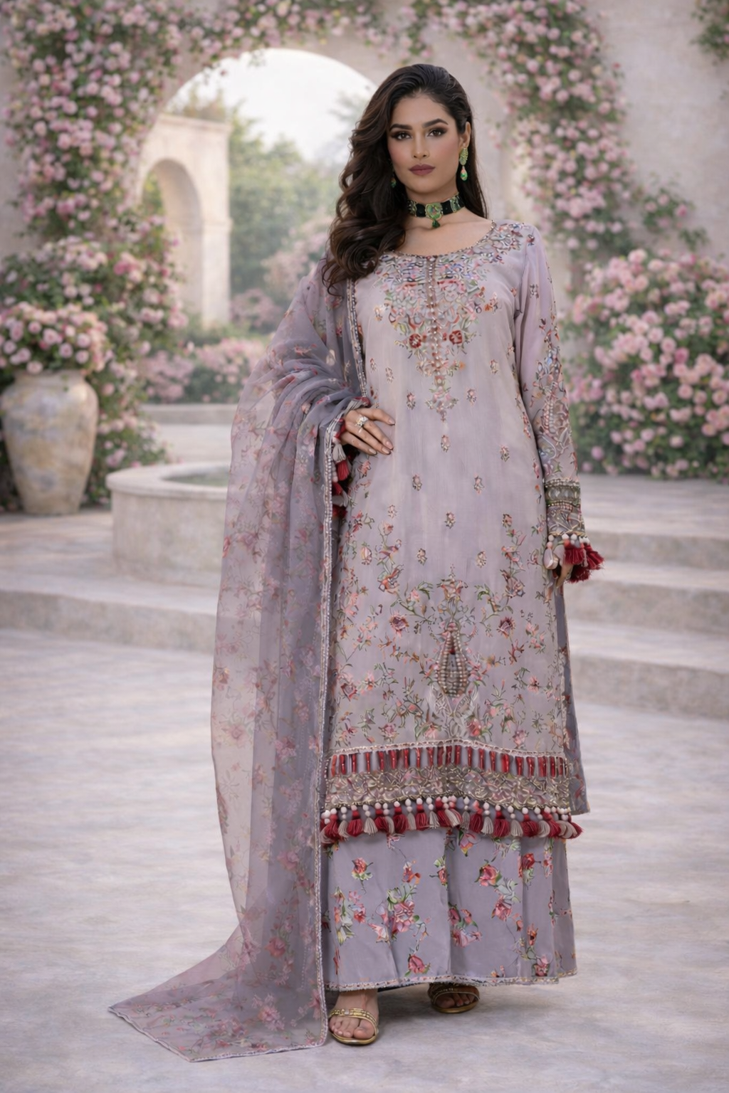 Zehra Bloom – Luxury Stitched 3PC | ML035
