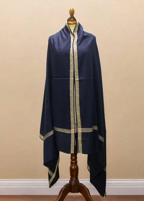 Kashmiri Heera Shawl (Navy Blue) l Pashmina l ML034