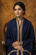 Kashmiri Heera Shawl (Navy Blue) l Pashmina l ML034